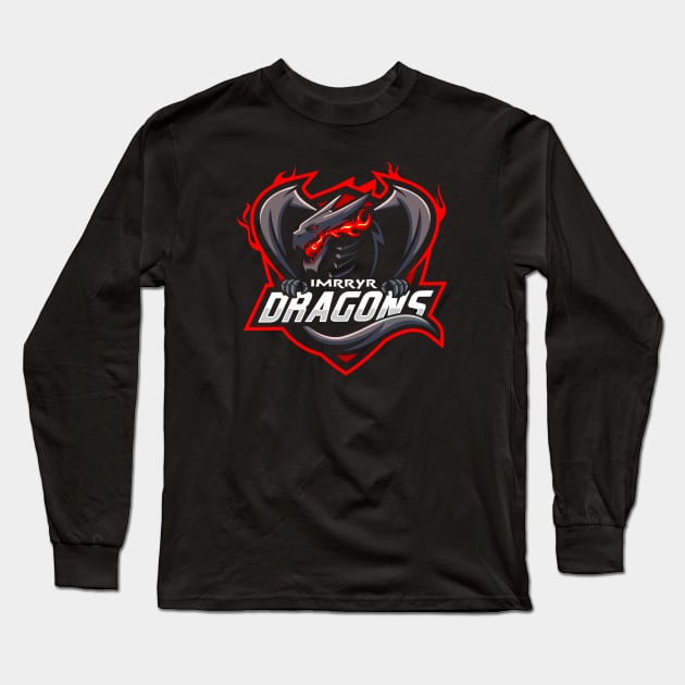 Imrryr Dragons (Black Print) Long Sleeve T-Shirt by Miskatonic Designs